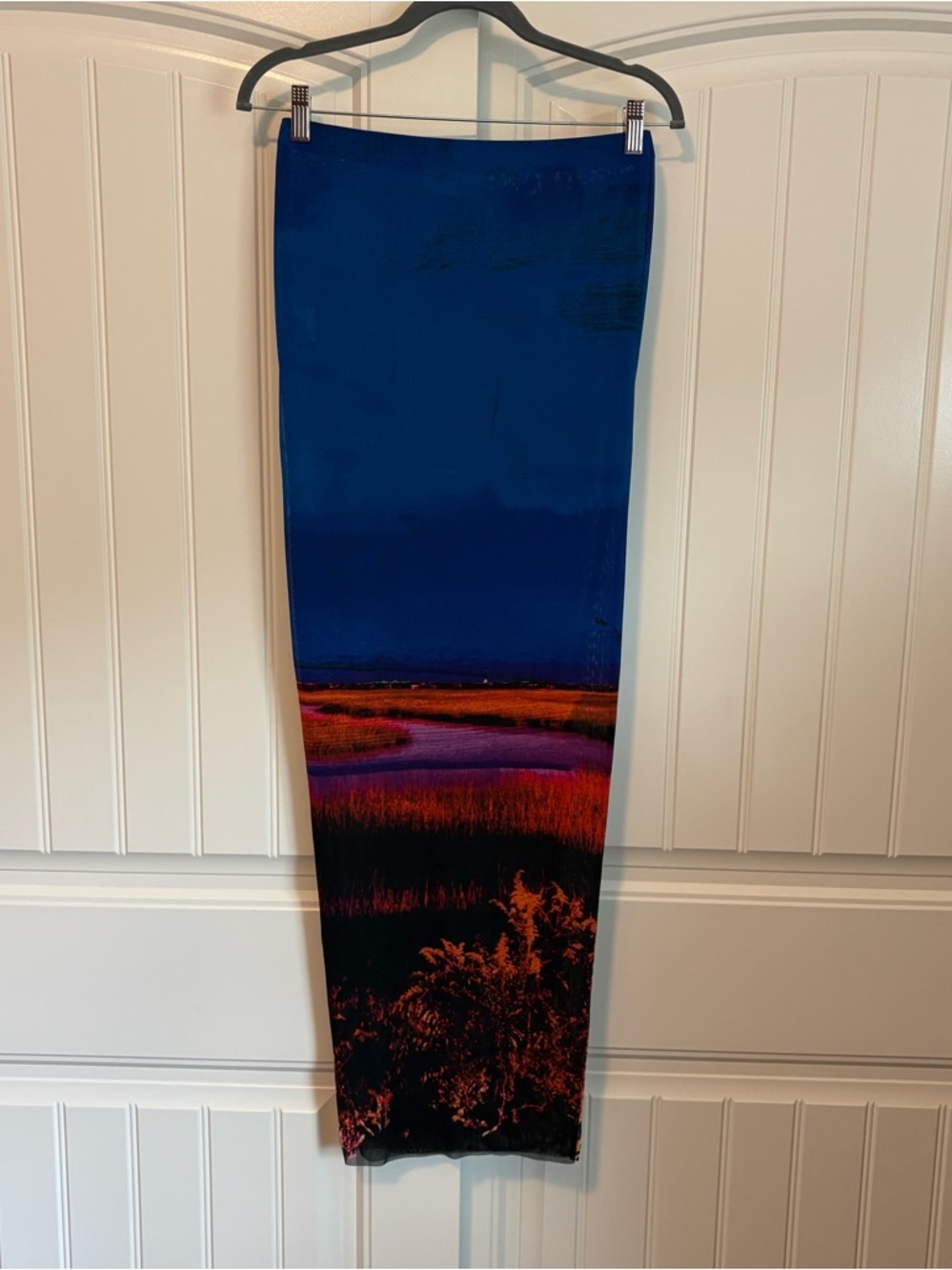 Louisa Ballou Printed Mesh Maxi Skirt Like New Swim Cover Size Large — image 6 of 8